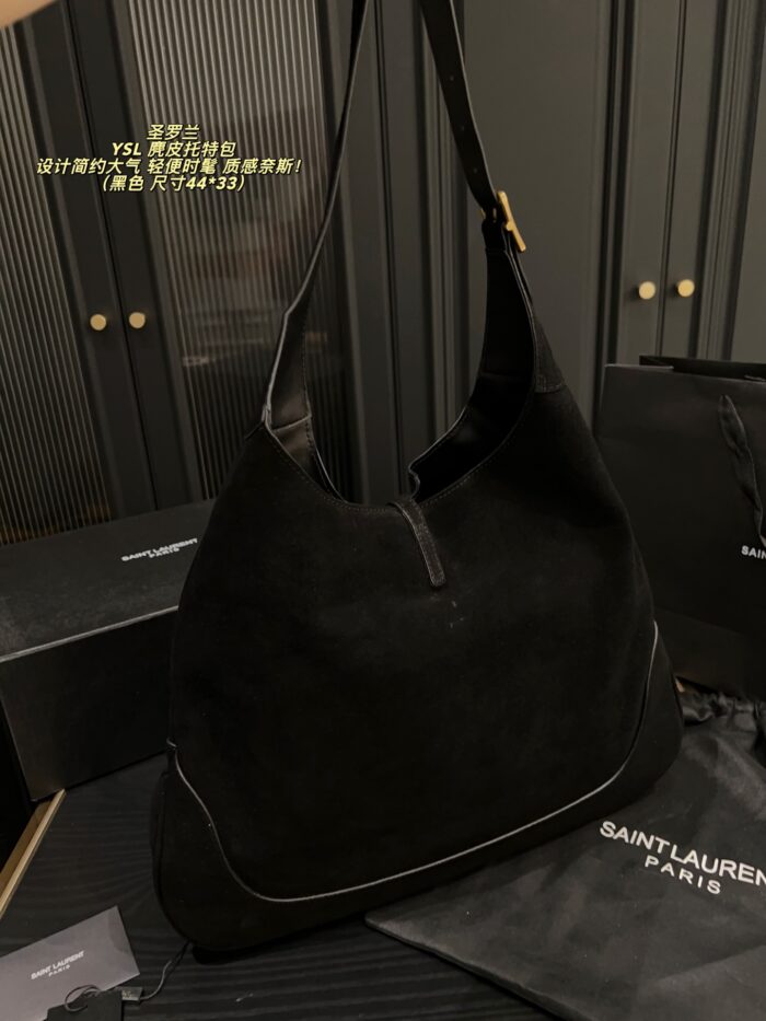 Yves Saint Laurent Suede Tote Bag Minimalist, Sophisticated, Lightweight, Stylish, Spacious - Image 3