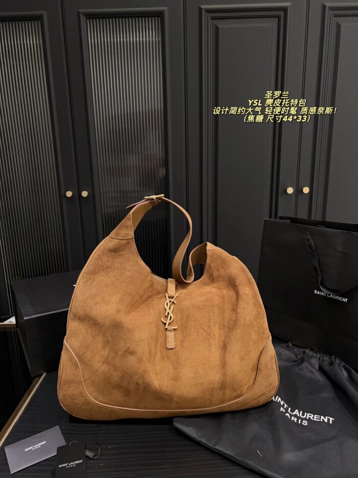 Yves Saint Laurent Suede Tote Bag Minimalist, Sophisticated, Lightweight, Stylish, Spacious - Image 11