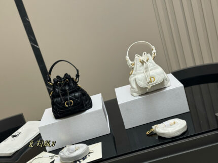 Dior Caro Exquisite Bucket Bag Compact And Lightweight Adjustable Shoulder Strap Lady-Like
