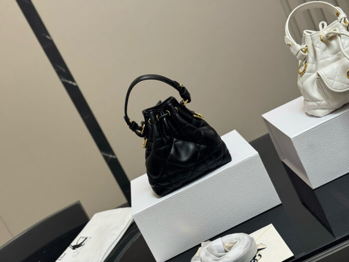 Dior Caro Exquisite Bucket Bag Compact And Lightweight Adjustable Shoulder Strap Lady-Like - Image 7