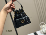 Dior Caro Exquisite Bucket Bag Compact And Lightweight Adjustable Shoulder Strap Lady-Like - Image 9