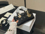 Dior Lady Horizontal Diana Bag 2025 New Style Dual Straps