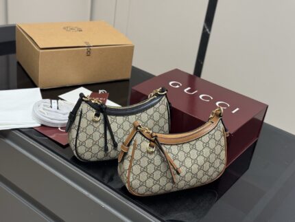 Gucci Ophidia Series Monogram Shoulder Bag Mahjong-Style Silhouette, Vintage And Versatile