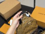 Louis Vuitton Palm Springs Backpack Raised Top Handle Calfskin Shoulder Straps With Uniform Stitching - Image 3