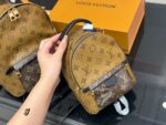 Louis Vuitton Palm Springs Backpack Raised Top Handle Calfskin Shoulder Straps With Uniform Stitching - Image 5