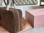 Miu Miu Bowling Bag Briefcase Authentic Fabric Soft Leather Cotton Lining Can Be Hand-Carried Or Worn Crossbody - Image 3