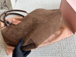 Miu Miu Bowling Bag Briefcase Authentic Fabric Soft Leather Cotton Lining Can Be Hand-Carried Or Worn Crossbody - Image 6