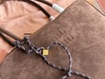 Miu Miu Bowling Bag Briefcase Authentic Fabric Soft Leather Cotton Lining Can Be Hand-Carried Or Worn Crossbody - Image 8