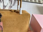 Miu Miu Bowling Bag Smooth Leather With Satin Lining Handheld Or Crossbody - Image 2