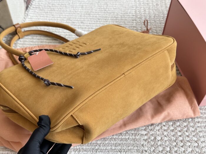 Miu Miu Bowling Bag Smooth Leather With Satin Lining Handheld Or Crossbody - Image 6