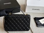 Chanel 25S Series Small Caviar Grain Leather Quilted Bag - Refined And Durable - Image 4