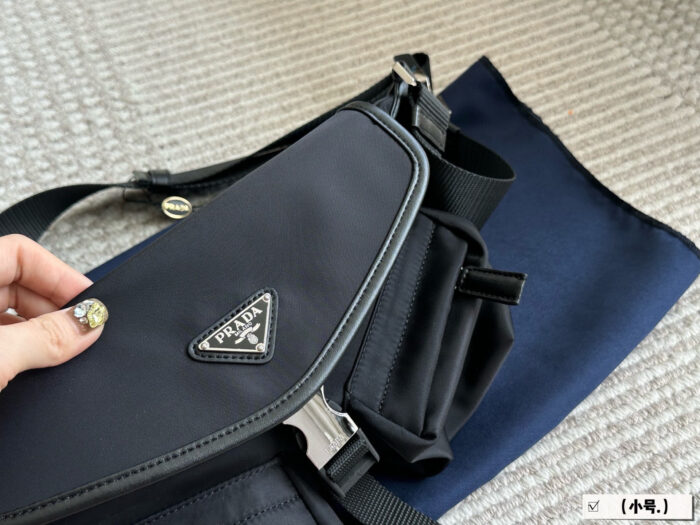 Prada Men'S Chest Bag/Messenger Bag Workwear Style Distinctive Texture - Image 5