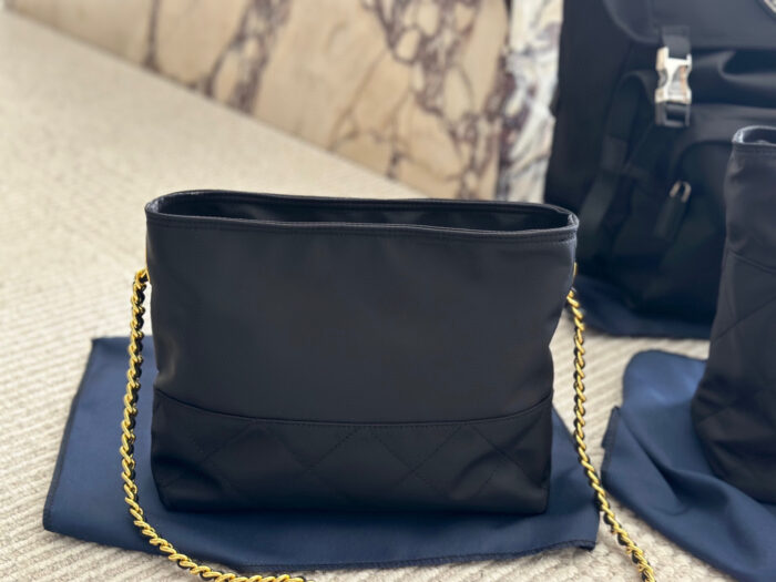 Prada Vintage Hobo Underarm Bag Nylon Chain Bag As Seen On Zhu Zhu Minimalist And Sophisticated Nylon Construction Ensures Lightweight, Durable And Easy-Care - Image 6