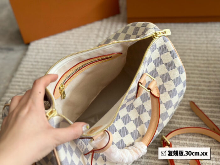 Louis Vuitton Speedy Pillow Bag Authentic Replica With Detachable Lining Bestselling Airport Biker Bag Luxurious Yet Dynamic Design Premium Fabrics - Image 8