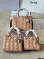 Dior Lady Patent Leather Silver Buckle Adjustable Strap Handbag - Image 3