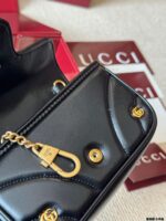 Gucci Gg Marmont Replica Lambskin Quilted V-Shaped Leather Double G Rivet Shoulder Bag - Image 12