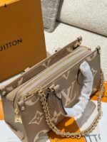 Louis Vuitton On The Go Horizontal Small Handbag - Elephant Grey - Spacious Yet Refined Design - Image 6