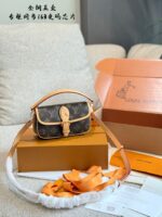 Louis Vuitton Nano Diane Monogram Canvas Bag Retro Elements Versatile Carry Options