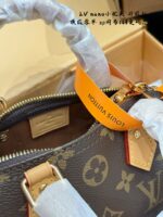 Louis Vuitton Speedy Nano Monogram Mini Cushion Bag Upgraded 163-Code Chip Adjustable Shoulder Strap For Crossbody Or Shoulder Carry - Image 7