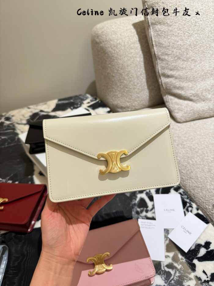 Celine Arc De Triomphe Envelope Chain Bag Exquisitely Compact, Elegant And Luxurious Multiple Colours Available - Image 5