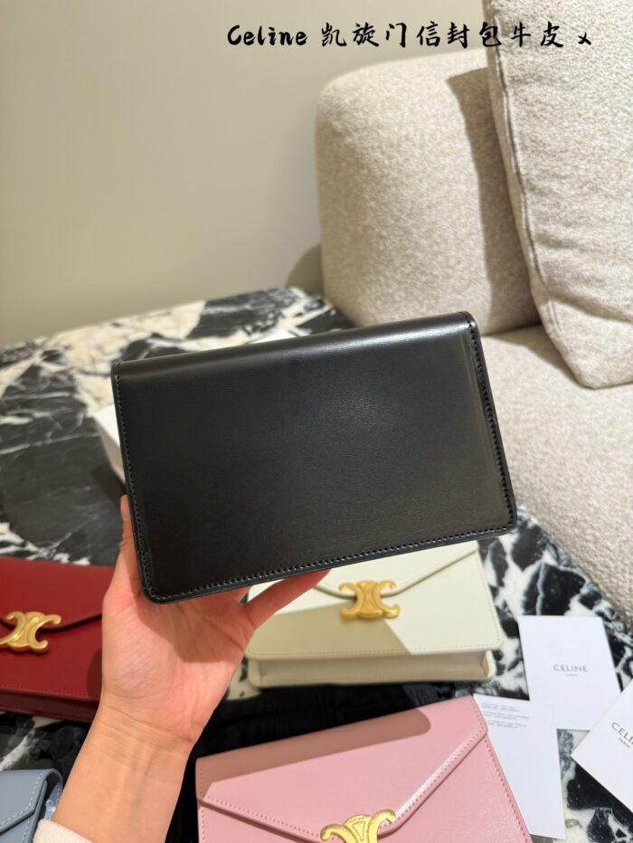 Celine Arc De Triomphe Envelope Chain Bag Exquisitely Compact, Elegant And Luxurious Multiple Colours Available - Image 9