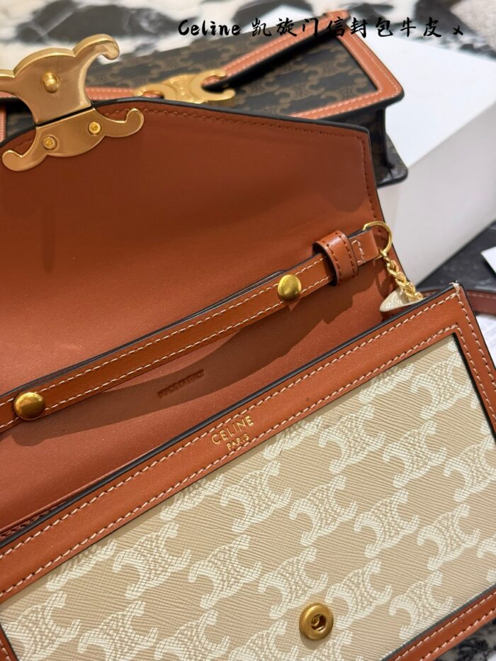 Celine Arc De Triomphe Envelope Chain Bag - Exquisitely Compact With Multiple Colour Options - Image 8