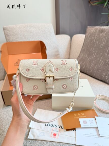 Louis Vuitton Nano Diane Strawberry Cream Mini Bag Fresh And Adorable Carry By Hand, Shoulder Or Crossbody