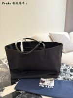 Prada Polka Dot Tote Bag - Oxford Cloth Single-Shoulder Commuter With Large Capacity - Image 5