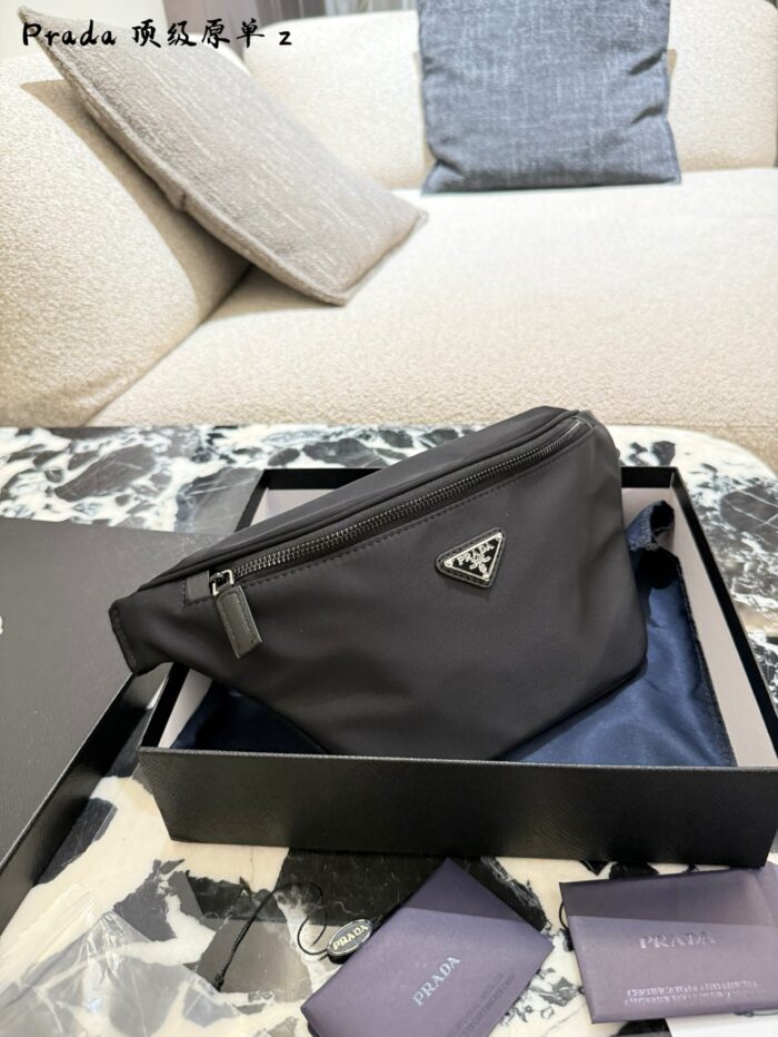 Prada Re-Nylon Waterproof Casual Waist Bag/Chest Bag Unisex Style Hands-Free, Stylish & Portable - Image 7