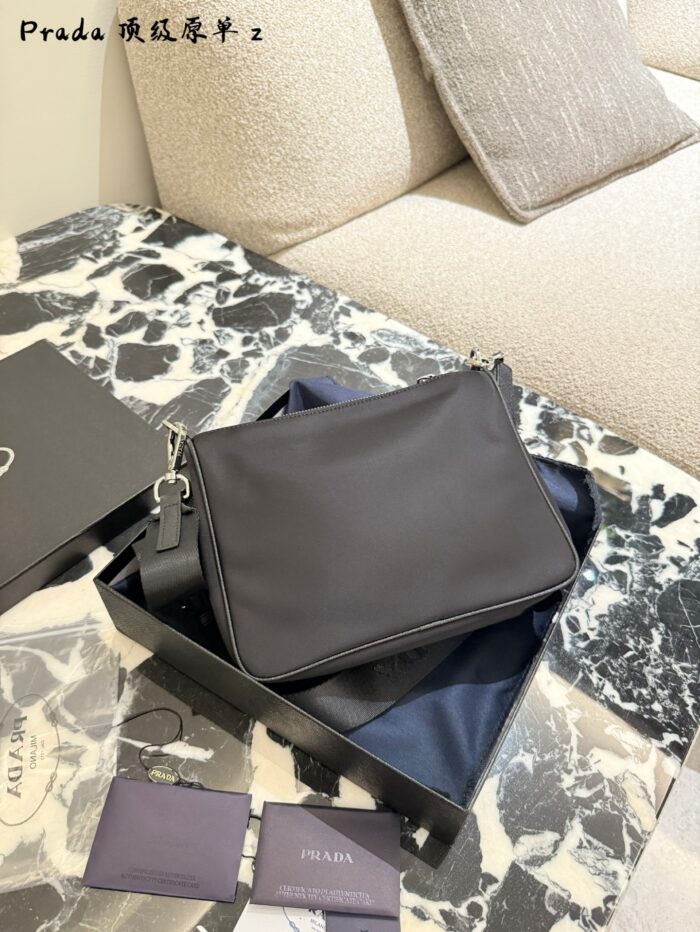 Prada Men'S Recycled Nylon Three-In-One Bag Versatile And Long-Lasting - Image 5