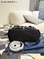 Prada Parachute Camel Shoulder Bag In Deep Sea Blue – Lightweight With Generous Capacity - Image 3