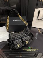 Chanel Hobo Underarm Bag Lambskin With Four Pockets Retro Chic - Image 3