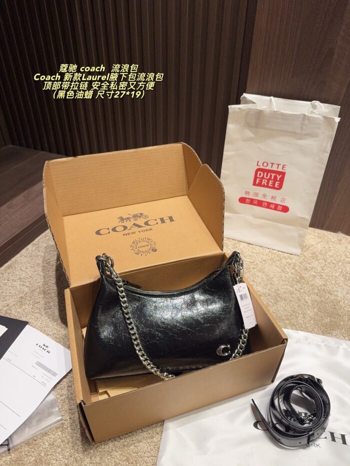 Coach Laurel Wanderlust Bag Top Zip Closure Dual Shoulder Straps Handheld, Underarm, Crossbody Commute Or Leisure - Image 1
