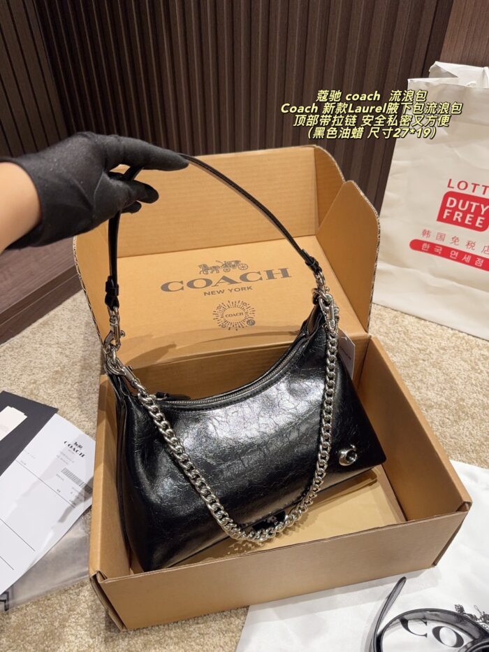 Coach Laurel Underarm Bag Top Zip Closure Dual Shoulder Straps Multiple Carrying Options Commute Or Casual Wear - Image 2