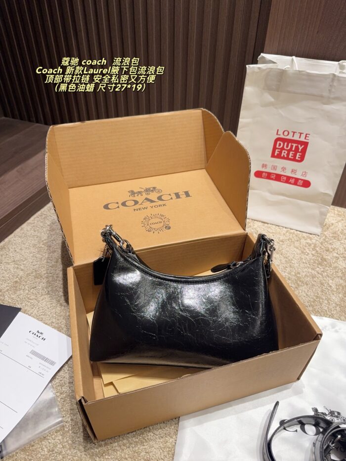 Coach Laurel Underarm Bag Top Zip Closure Dual Shoulder Straps Multiple Carrying Options Commute Or Casual Wear - Image 3
