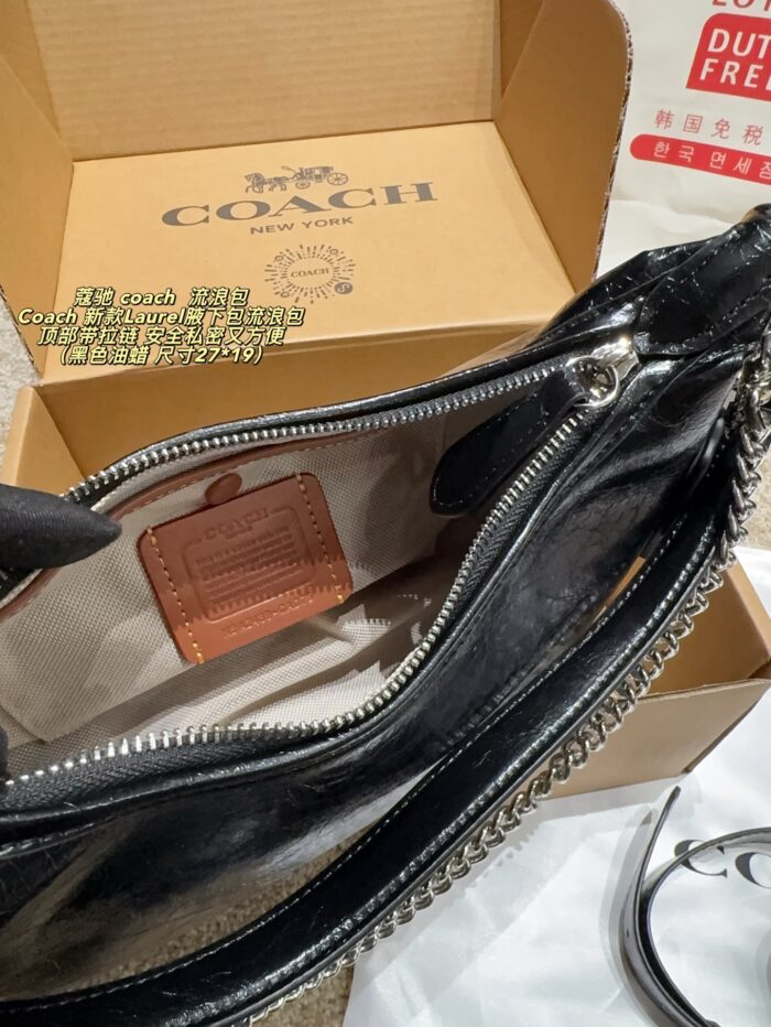 Coach Laurel Underarm Bag Top Zip Closure Dual Shoulder Straps Multiple Carrying Options Commute Or Casual Wear - Image 6