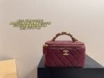Chanel Box-Shaped Makeup Pouch With Plump Handles And Mirror - Exquisitely Crafted - Image 13