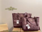 Coach Tote Bag Deep Blue With Orange Accents Luxurious And Elegant Versatile For Multiple Occasions - Image 10