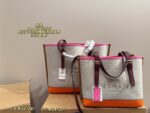 Coach Tote Bag Deep Blue With Orange Accents Luxurious And Elegant Versatile For Multiple Occasions - Image 13