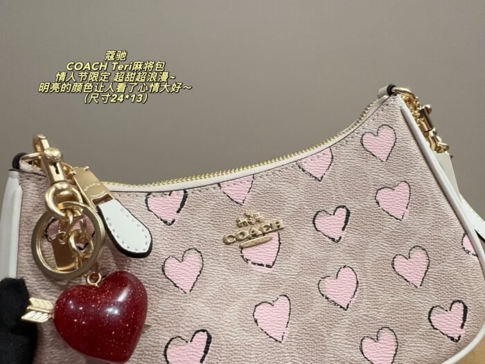Coach Teri Mahjong Bag Valentine'S Limited Edition Sweet Romantic Heart Print Bag - Image 5