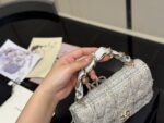 Chanel Cf Mini Chunky Chain Bag In Tweed Grey With Dual Straps (Handheld/Crossbody) - Image 3