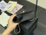 Chanel 25B Cf Mini Chunky Chain Tweed Grey Quilted Bag With Dual Straps For Hand Carry Or Crossbody - Image 8