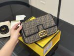Fendi Baguette Shoulder/Crossbody Bag Effortlessly Street Style Ff Pattern Metal Buckle