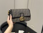 Fendi Baguette Shoulder/Crossbody Bag Effortlessly Street Style Ff Pattern Metal Buckle - Image 9