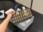Dior Lady Horizontal Diana Bag 2025 New Style Dual Straps Complete With Box