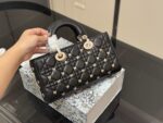 Dior Lady Horizontal Diana Bag 2025 New Style Double Strap With Butterfly Adornment Quilted Pattern Bag - Image 8