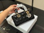 Dior Lady Lambskin Horizontal Diana Bag 2025 New Silhouette Dual Straps - Image 2