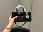 Dior Lady Lambskin Horizontal Diana Bag 2025 New Silhouette Dual Straps - Image 9