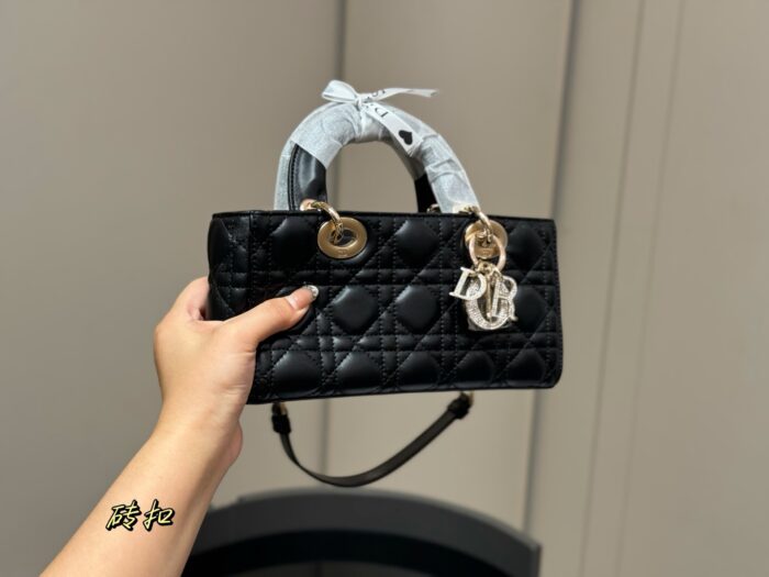 Dior Lady Lambskin Horizontal Diana Bag 2025 New Silhouette Dual Straps - Image 9