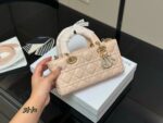 Dior Lady Lambskin Horizontal Diana Bag 2025 New Silhouette Dual Straps - Image 12